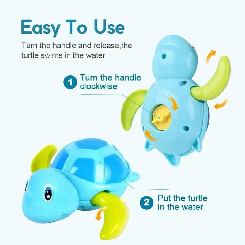 3er-Pack: Lustiges Schwimmschildkröten-Badespielzeug