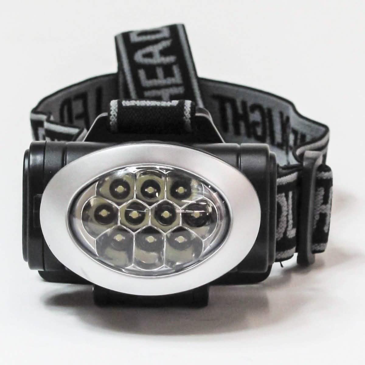3er-Pack: Impecca Wasserfeste 20 Lumen 10 LED Stirnlampe