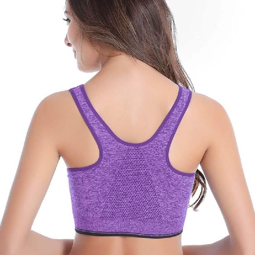 3er-Pack: Unglaublicher Endurance Sport-BH mit Reißverschluss vorne