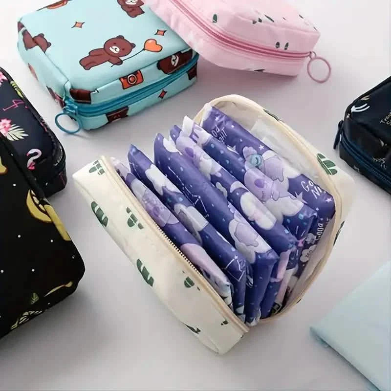 3er-Pack: Kulturtasche für Damenbinden mit großer Kapazität