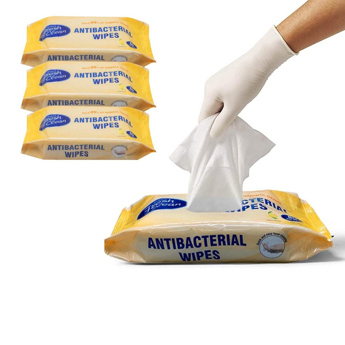 3er-Pack Fresh N Clean Antibakterielle Tücher
