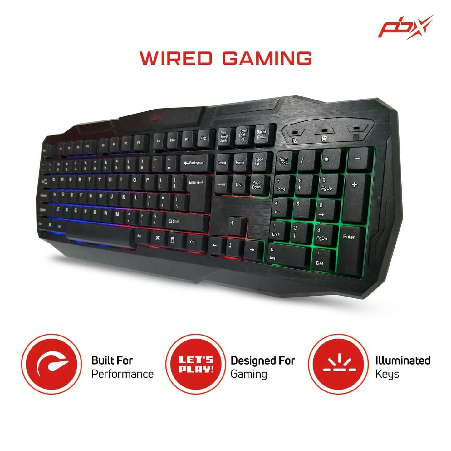 3er-Pack: PBX Slayer Pro Gaming Zubehör – Tastatur, Computermaus und Mauspad