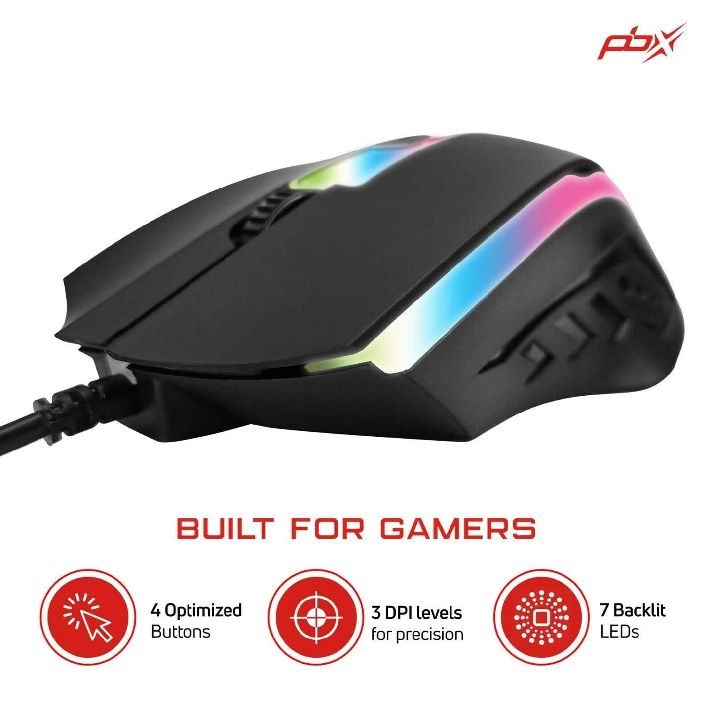 3er-Pack: PBX Slayer Pro Gaming Zubehör – Tastatur, Computermaus und Mauspad