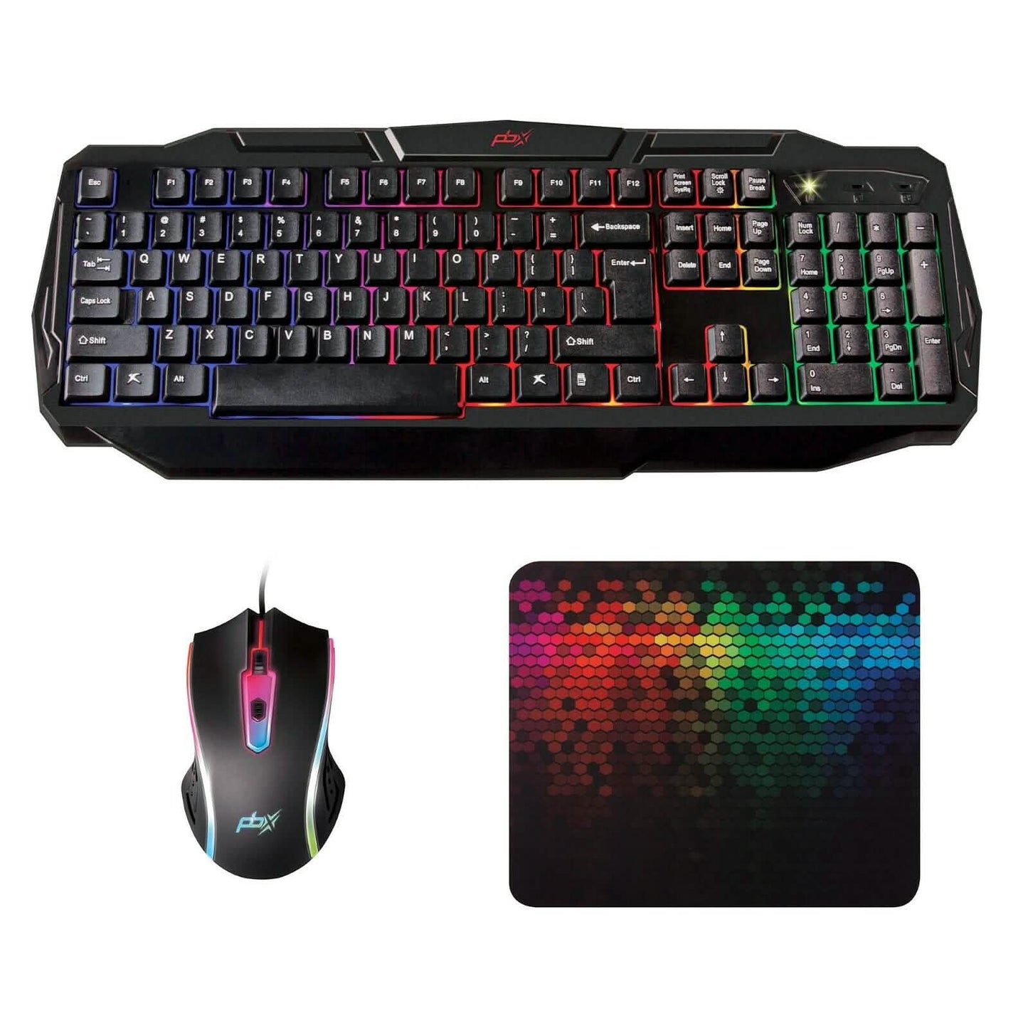 3er-Pack: PBX Slayer Pro Gaming Zubehör – Tastatur, Computermaus und Mauspad