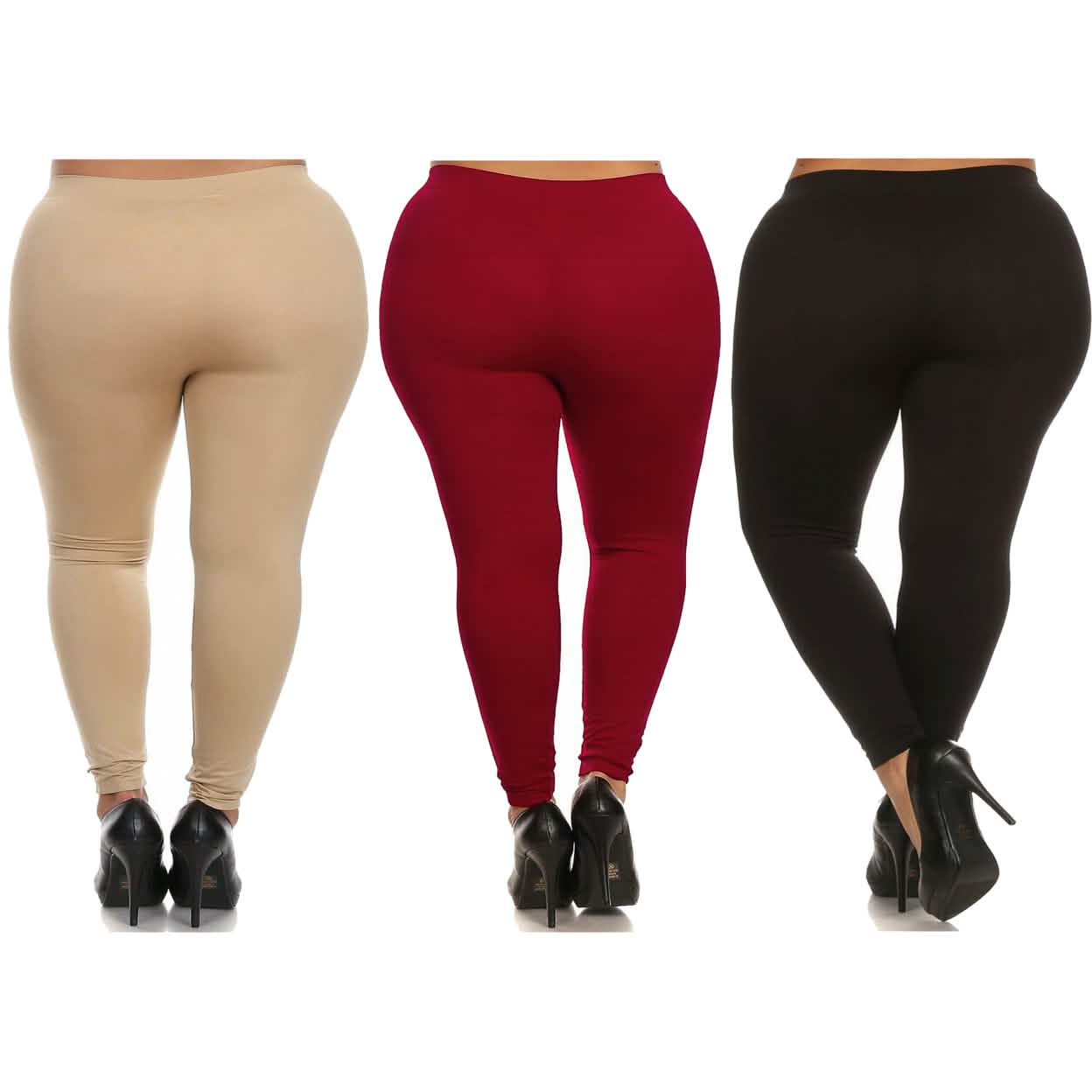 3er-Pack: Leggings für Damen in Übergröße – lässige, ultraweiche Workout-Yoga-Leggings