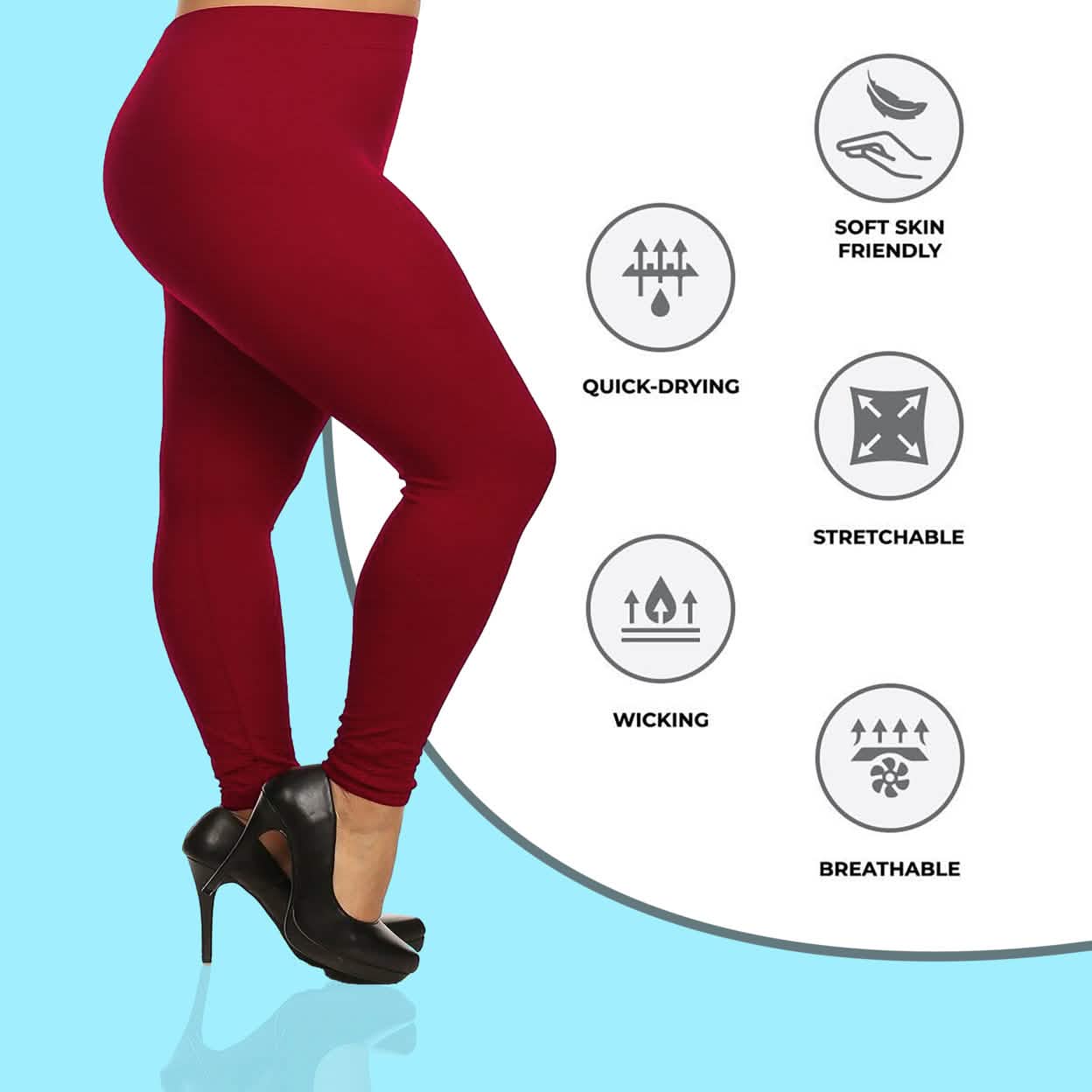3er-Pack: Leggings für Damen in Übergröße – lässige, ultraweiche Workout-Yoga-Leggings