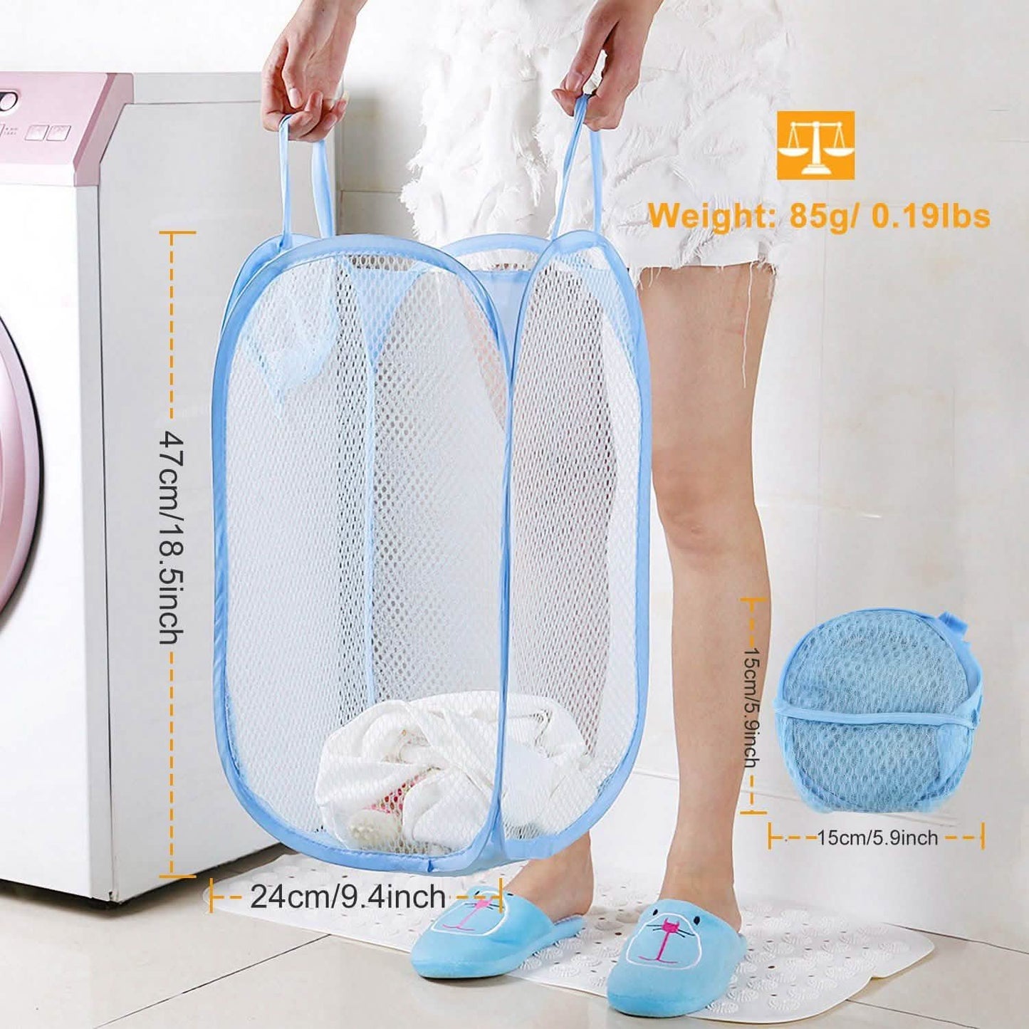 3er-Pack: Pop-Up-Wäschekörbe faltbar
