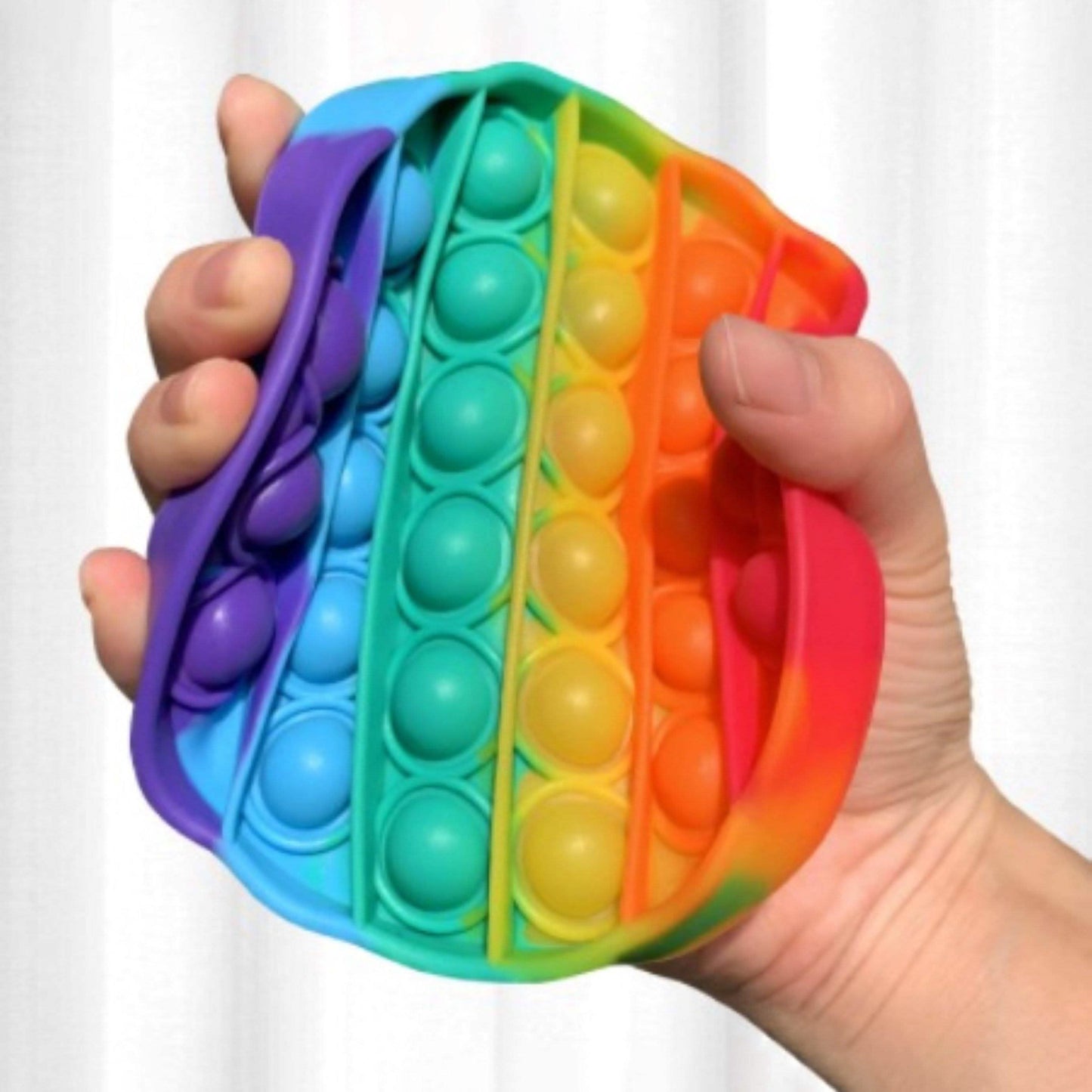 3er-Pack: Regenbogenfarbenes Bubble-Popper Anti-Stress Fidget Toy