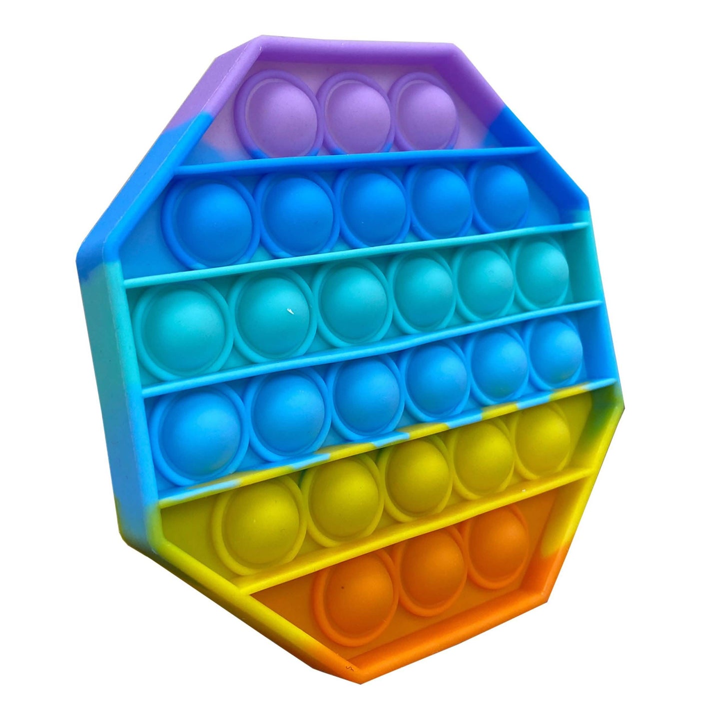 3er-Pack: Regenbogenfarbenes Bubble-Popper Anti-Stress Fidget Toy