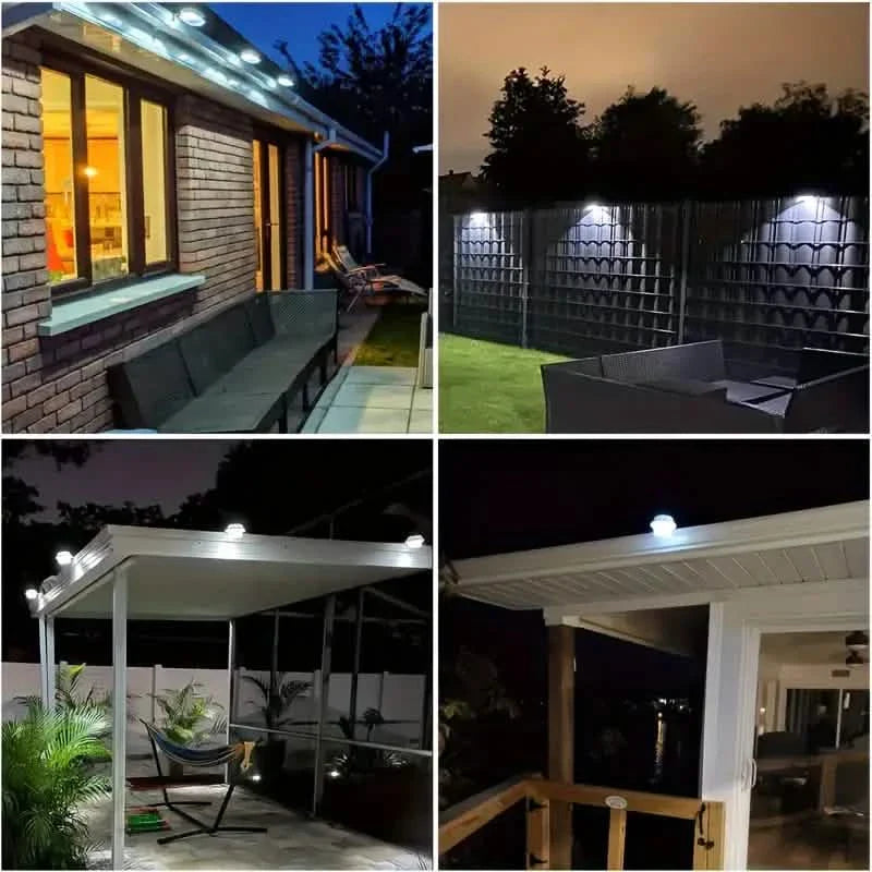 3er-Pack: Solar-LED-Zaunrinnenleuchten