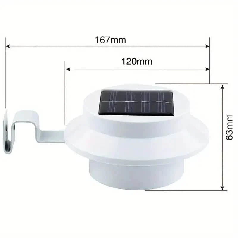 3er-Pack: Solar-LED-Zaunrinnenleuchten