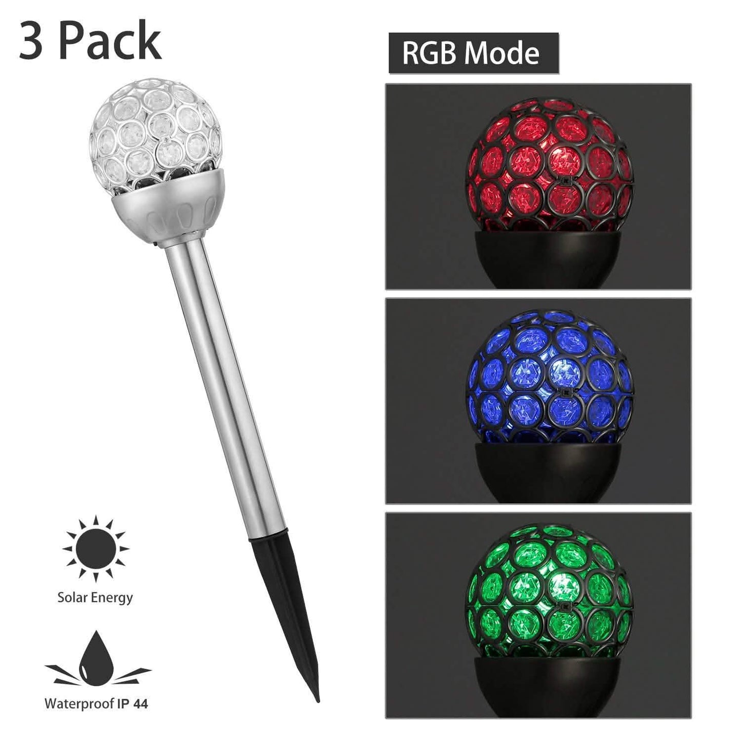 3er-Pack: Solarek Outdoor-Solarleuchten