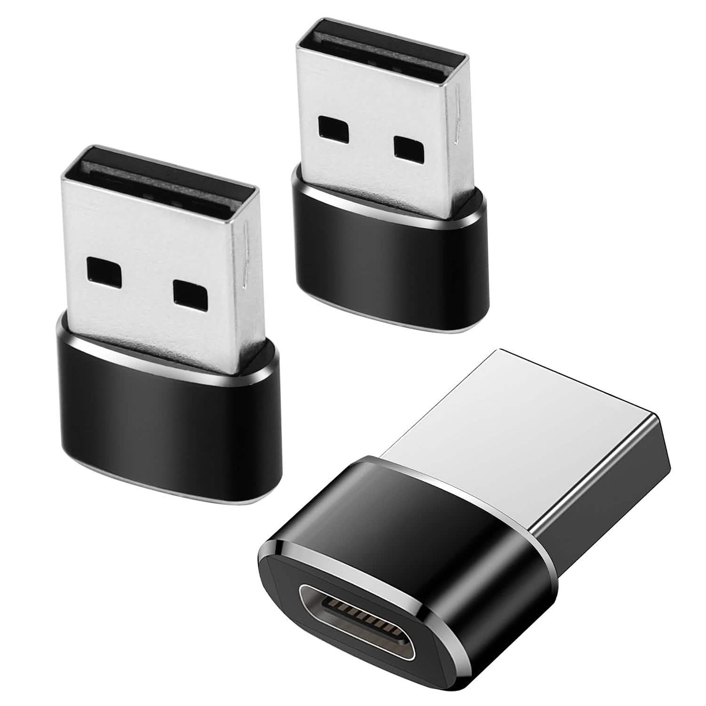 3er-Pack: USB-C-Buchse auf USB-A-Stecker-Konverter