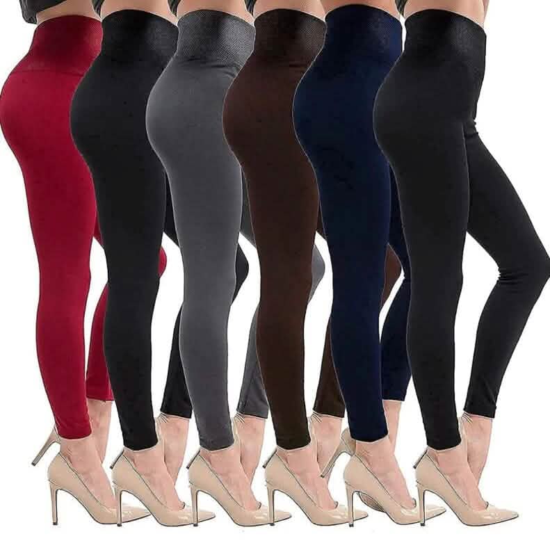 3er-Pack: Damen-Leggings mit Fleecefutter, hoher Taille, weich, dehnbar, warm