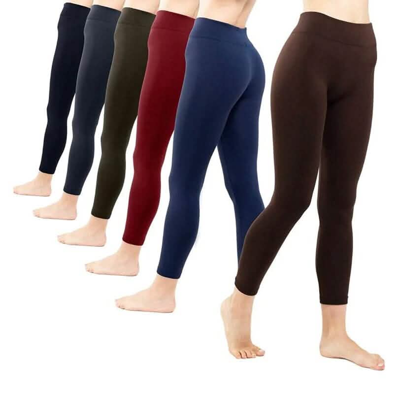 3er-Pack: Damen-Leggings mit Fleecefutter, hoher Taille, weich, dehnbar, warm