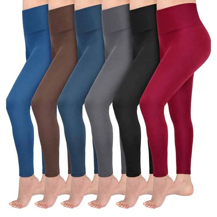 3er-Pack: Damen-Leggings mit Fleecefutter, hoher Taille, weich, dehnbar, warm