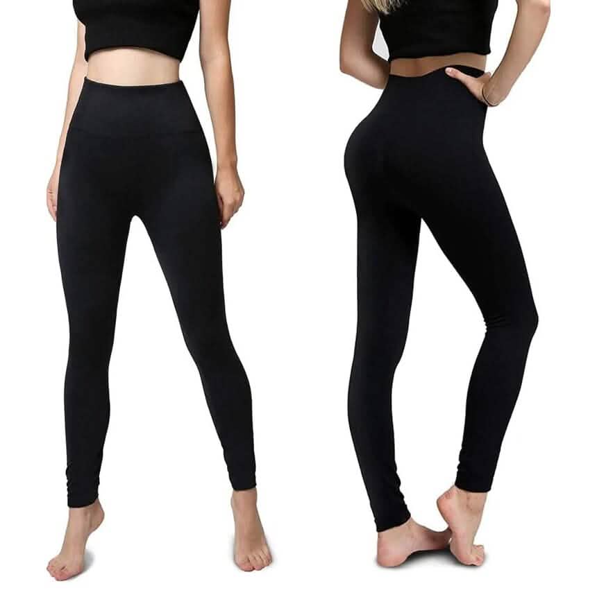 3er-Pack: Damen-Leggings mit Fleecefutter, hoher Taille, weich, dehnbar, warm