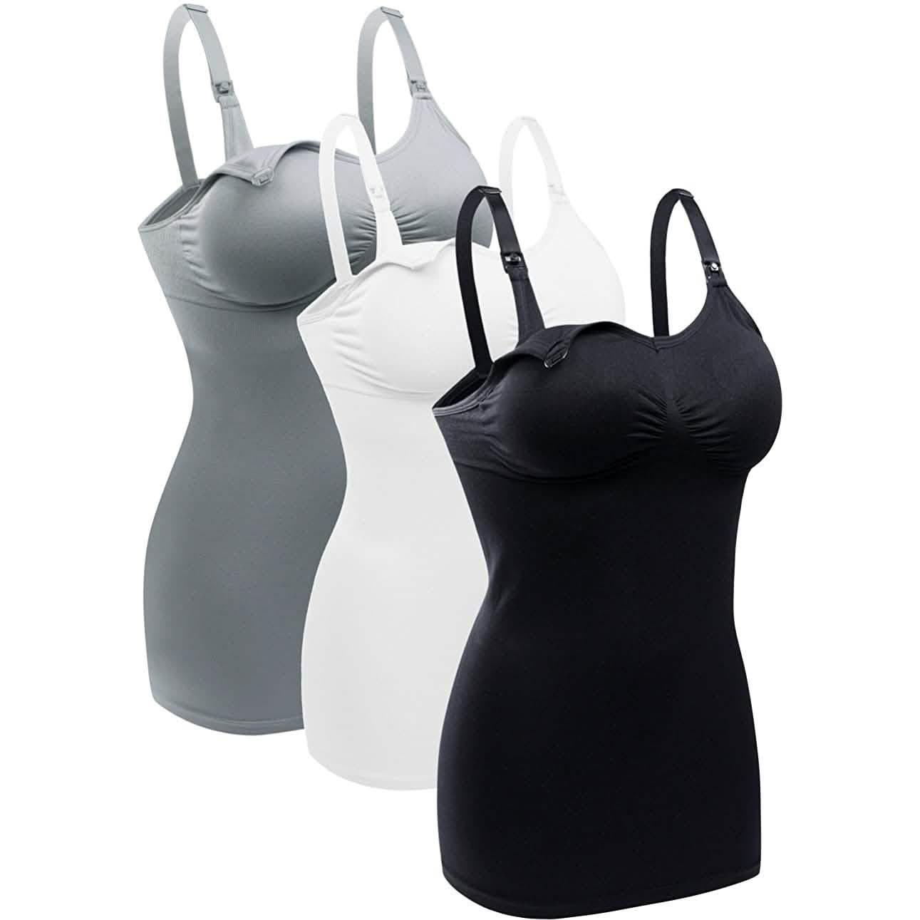 3er-Pack: Still-Tanktops für Damen mit integriertem BH zum Stillen