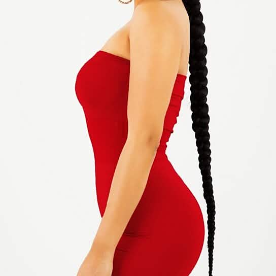 3er-Pack: Nahtloses trägerloses Tube-Kleid für Damen