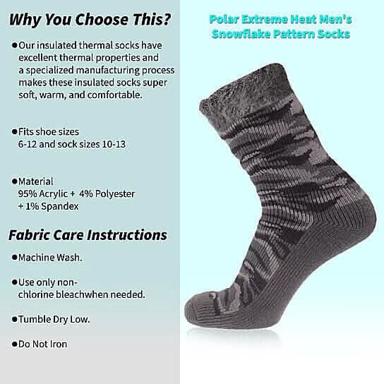 3er-Pack: Isolierte Thermo-Wintersocken für Herren