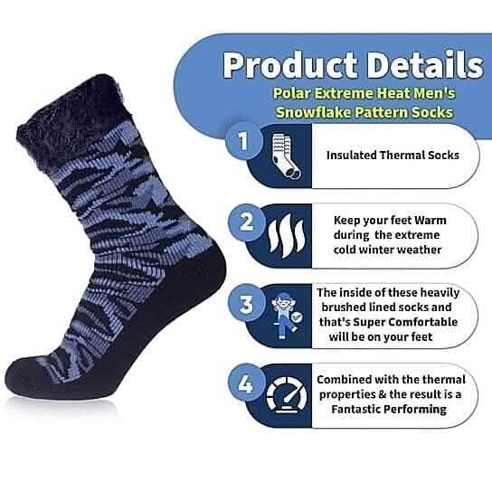 3er-Pack: Isolierte Thermo-Wintersocken für Herren