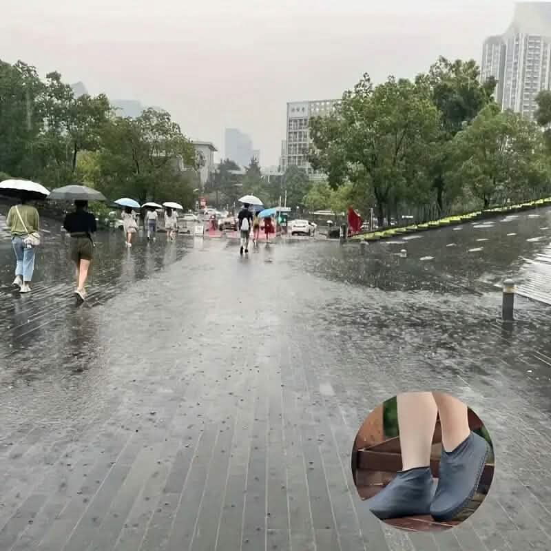 3-Paar: Outdoor Latex Regenstiefel Wasserdichte Schuhüberzieher