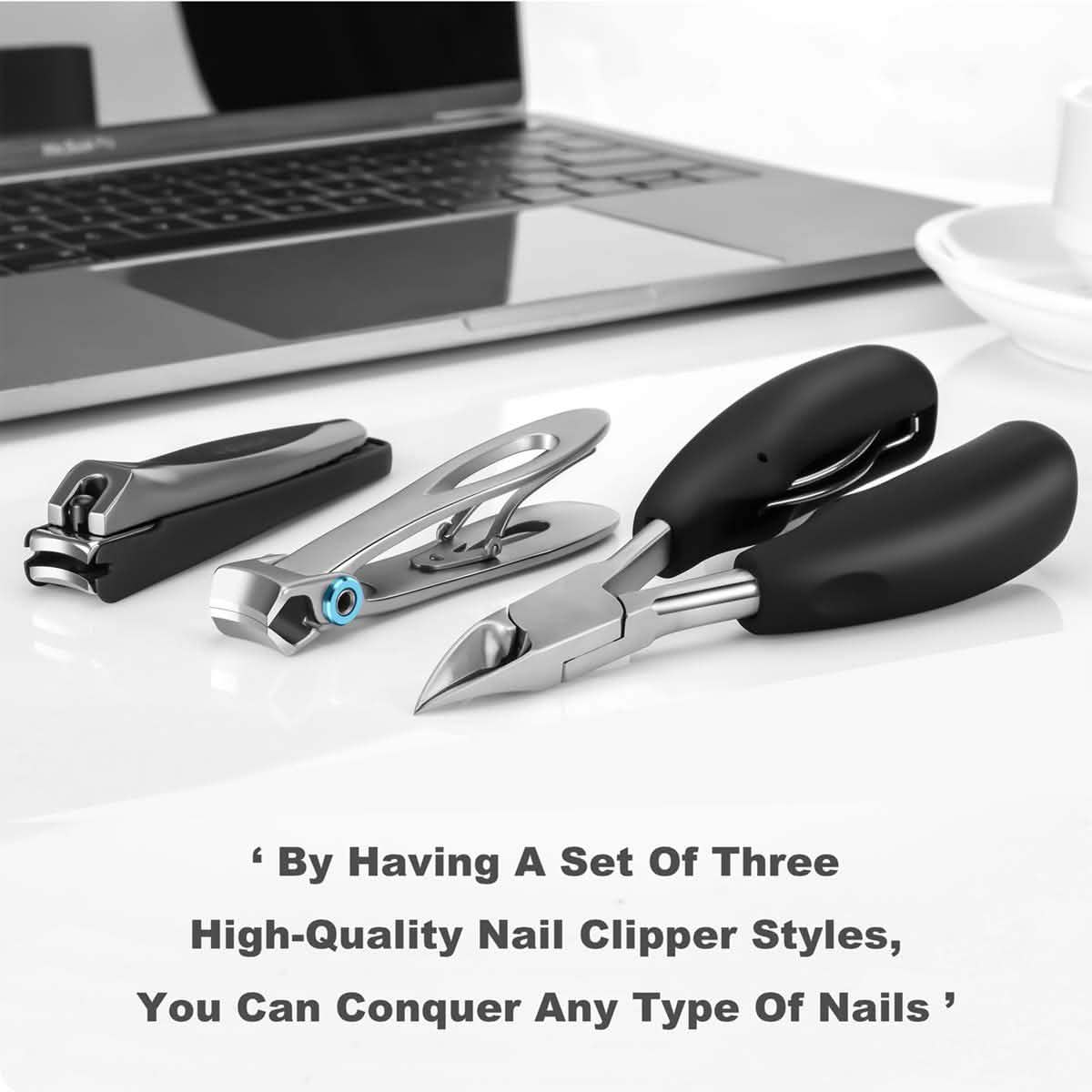 3-teilig: Großes Nagelknipser-Set