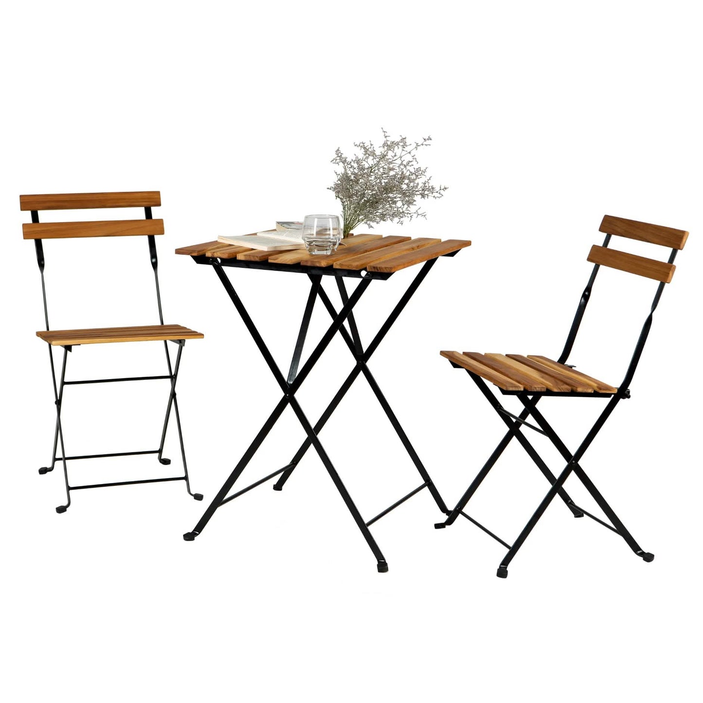 3-teilig: Terrassen-Esstisch-Stühle-Set
