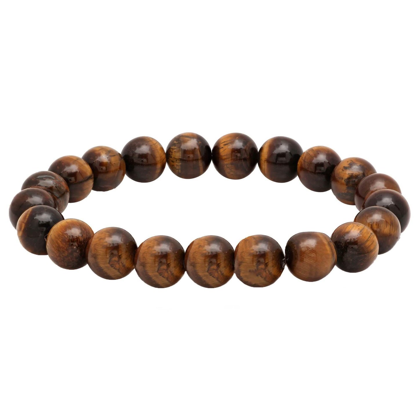 3-teiliges Set: Braunes Leder, Edelstahl & Echtes Tigerauge Perlenarmband-Set