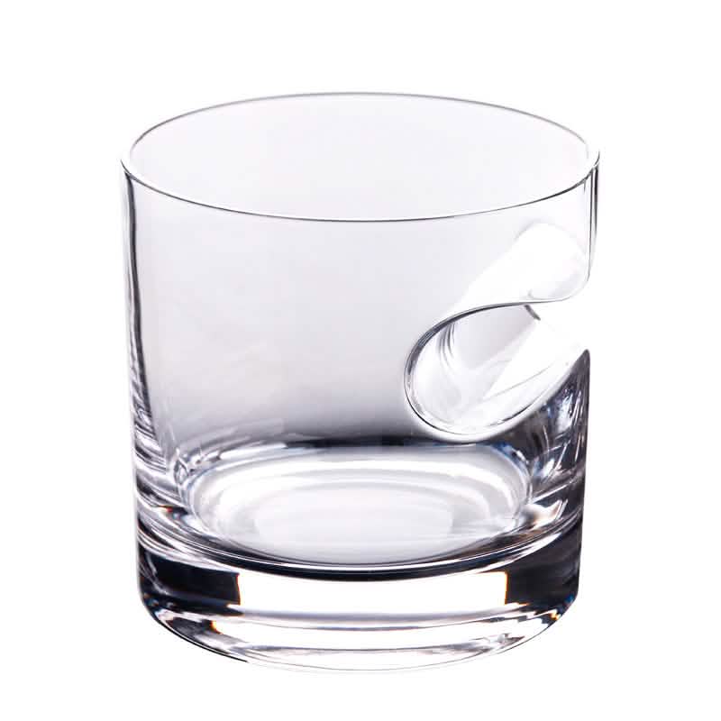 3-teiliges Set: Whiskygläser mit Zigarrenhalter und Zigarrenschneider