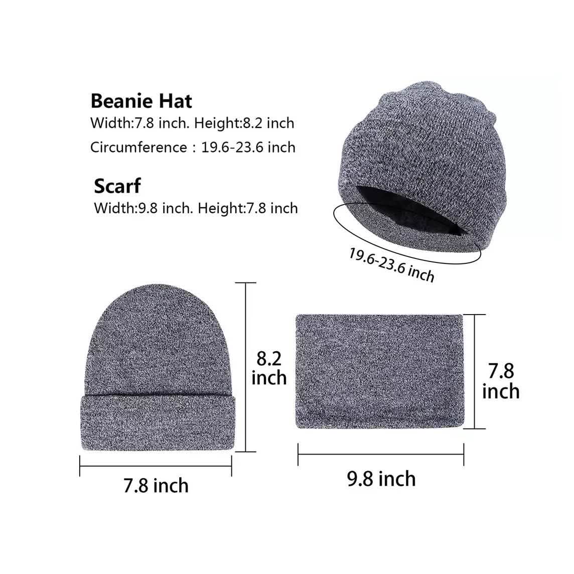 3-teilig: Wintermütze Schal Handschuhe für Herren