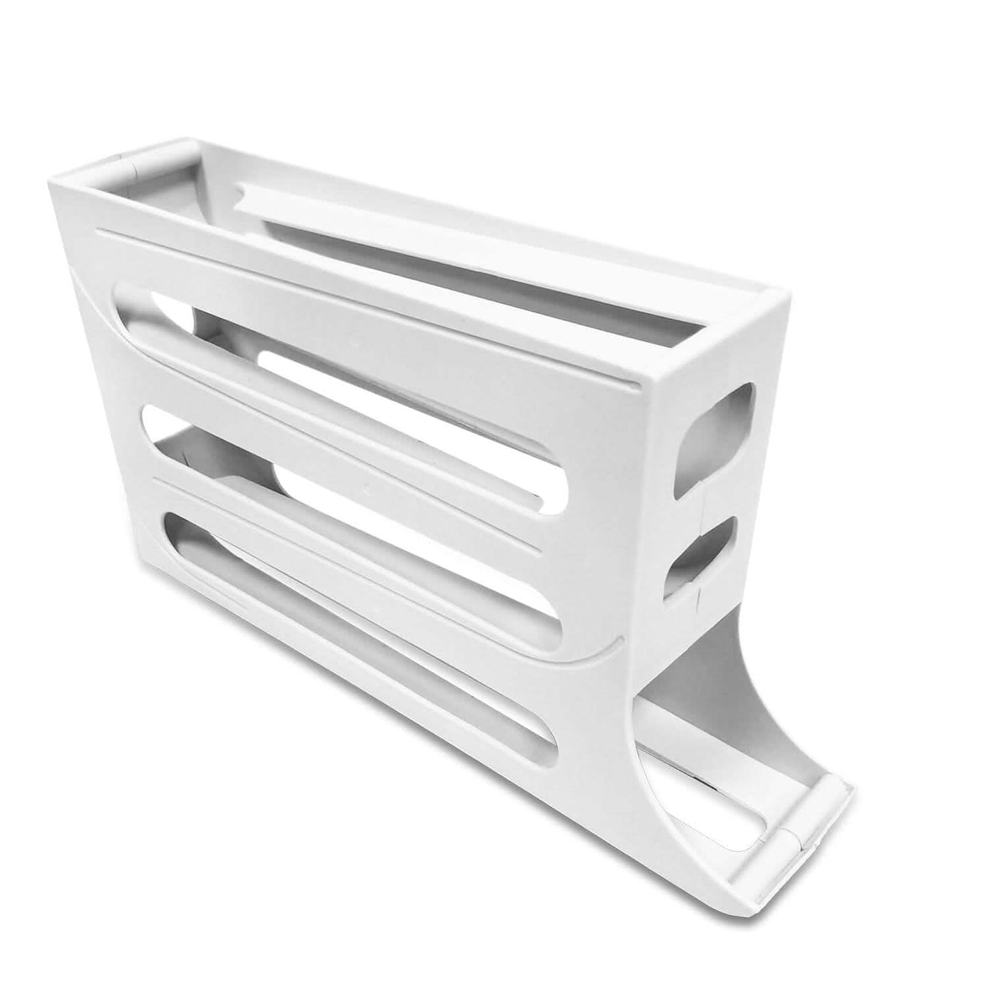 3-teilig: 4-stöckiger Eierhalter, automatisch rollender Kühlschrank-Eier-Organizer