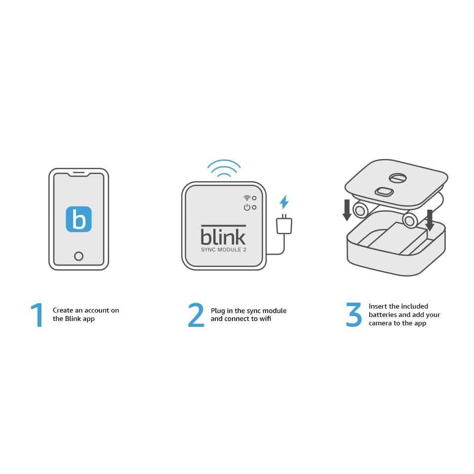 3-teilig: Blink Outdoor Kamerasystem