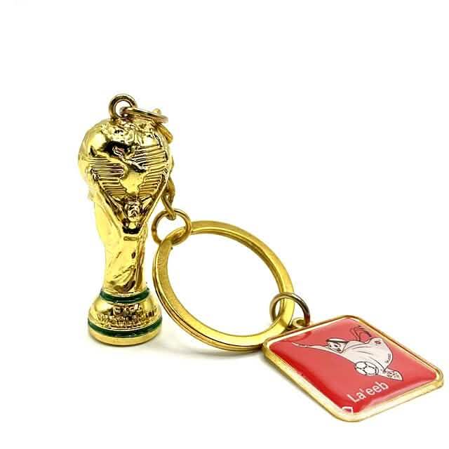3-teilig: Schlüsselanhänger Kleiner Anhänger Maskottchen Emblem FIFA Fussball-Weltmeisterschaft 2022 Katar