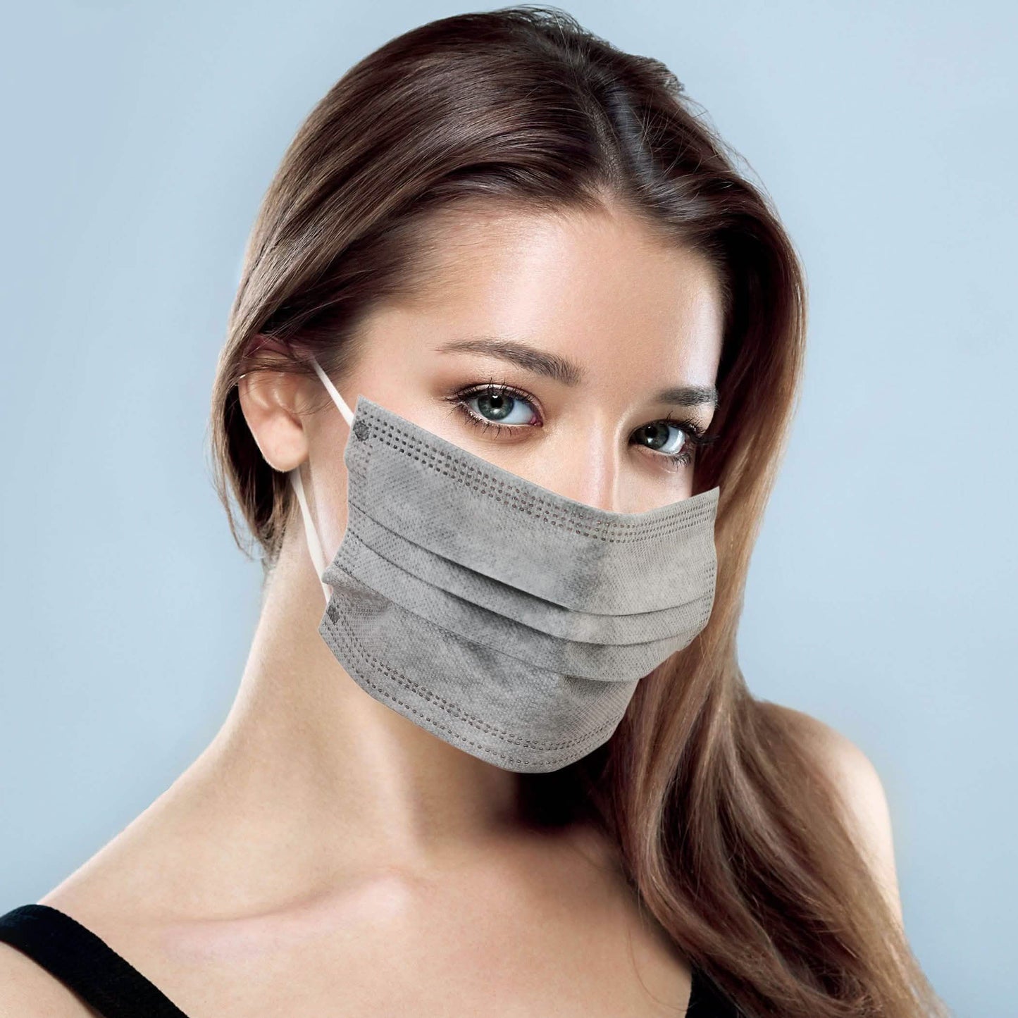 3-lagige graue Einweg-Gesichtsmaske