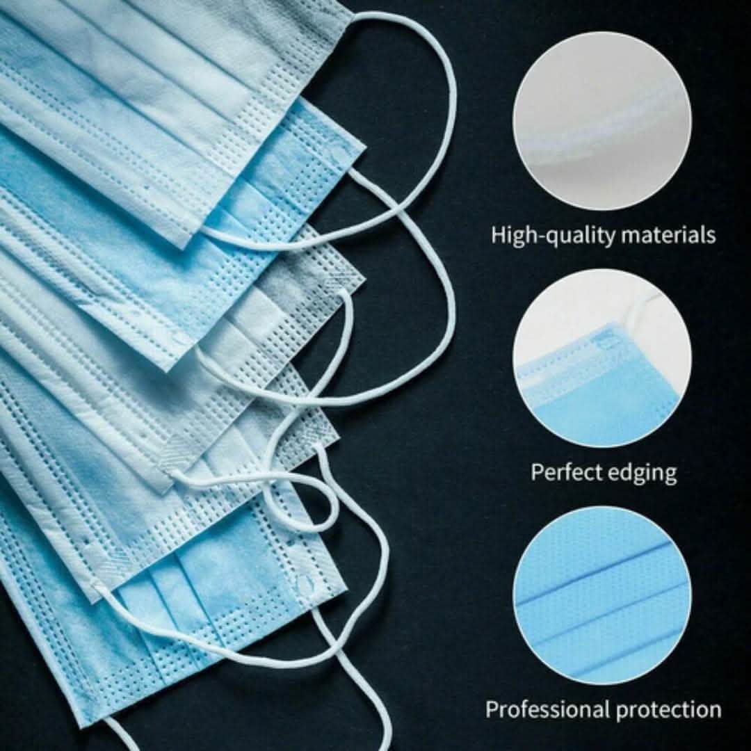 3-lagige, nicht-medizinische Einweg-Gesichtsmaske mit Ohrschlaufen für die Hygiene, Packung
