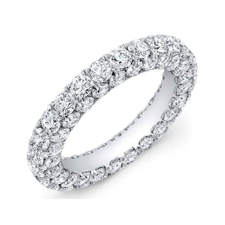 3-reihiger Zirkonia Eternity Ring
