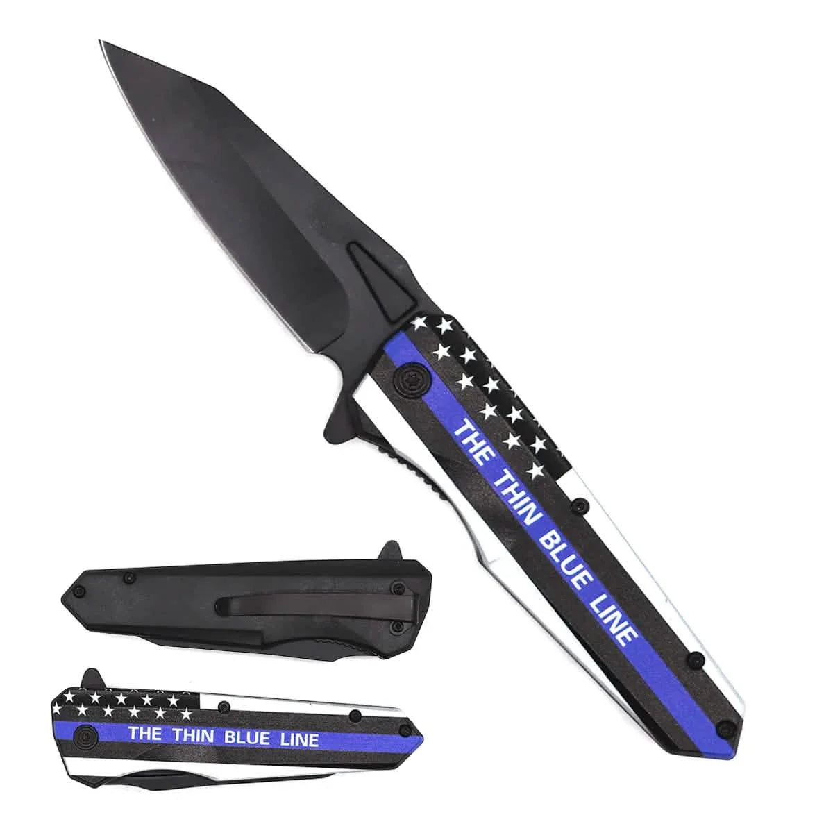 3" "Thin Blue Line" Messer mit ABS-Griff