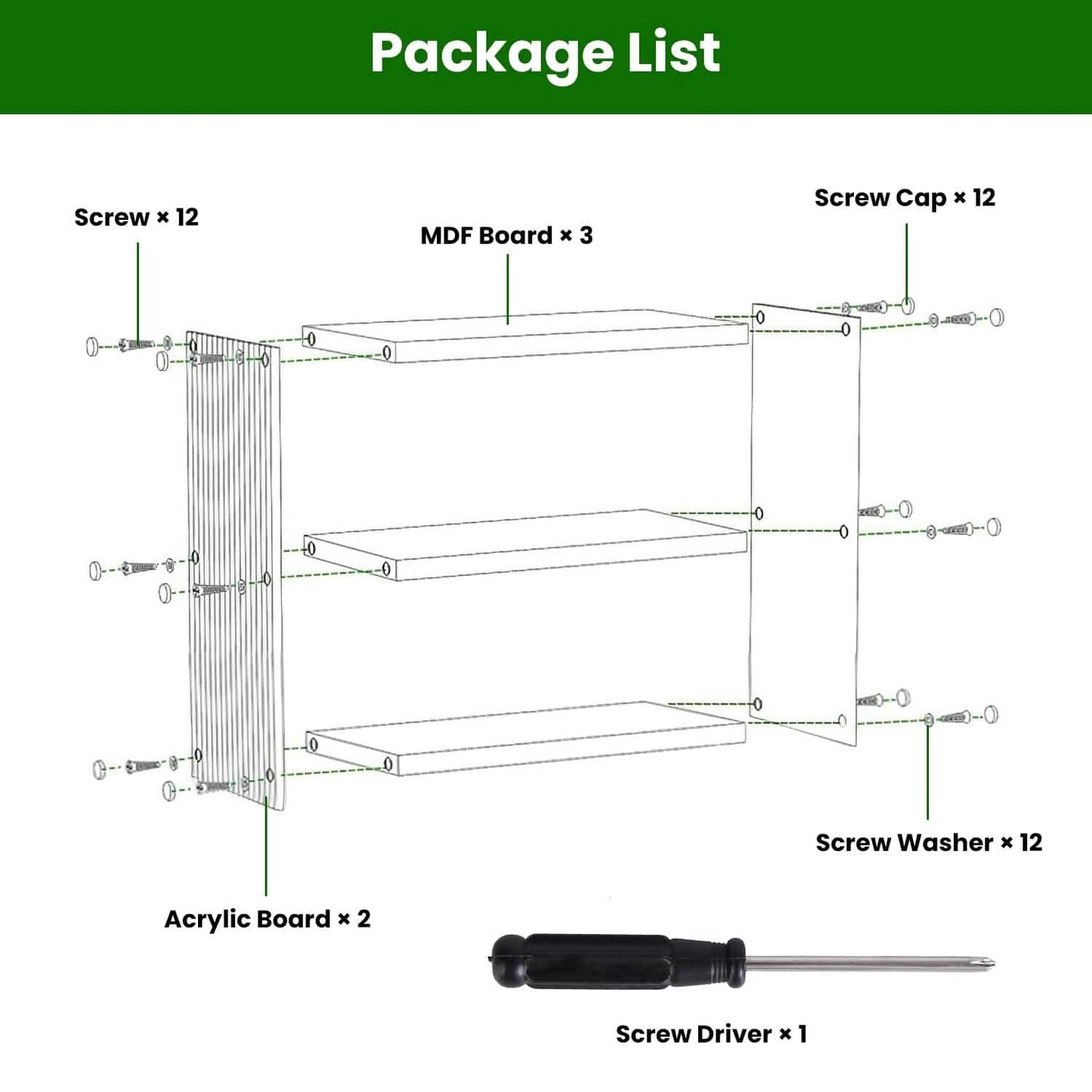 3-stöckig: Acryl-Arbeitsplatten-Organizer Badregal aus Holz
