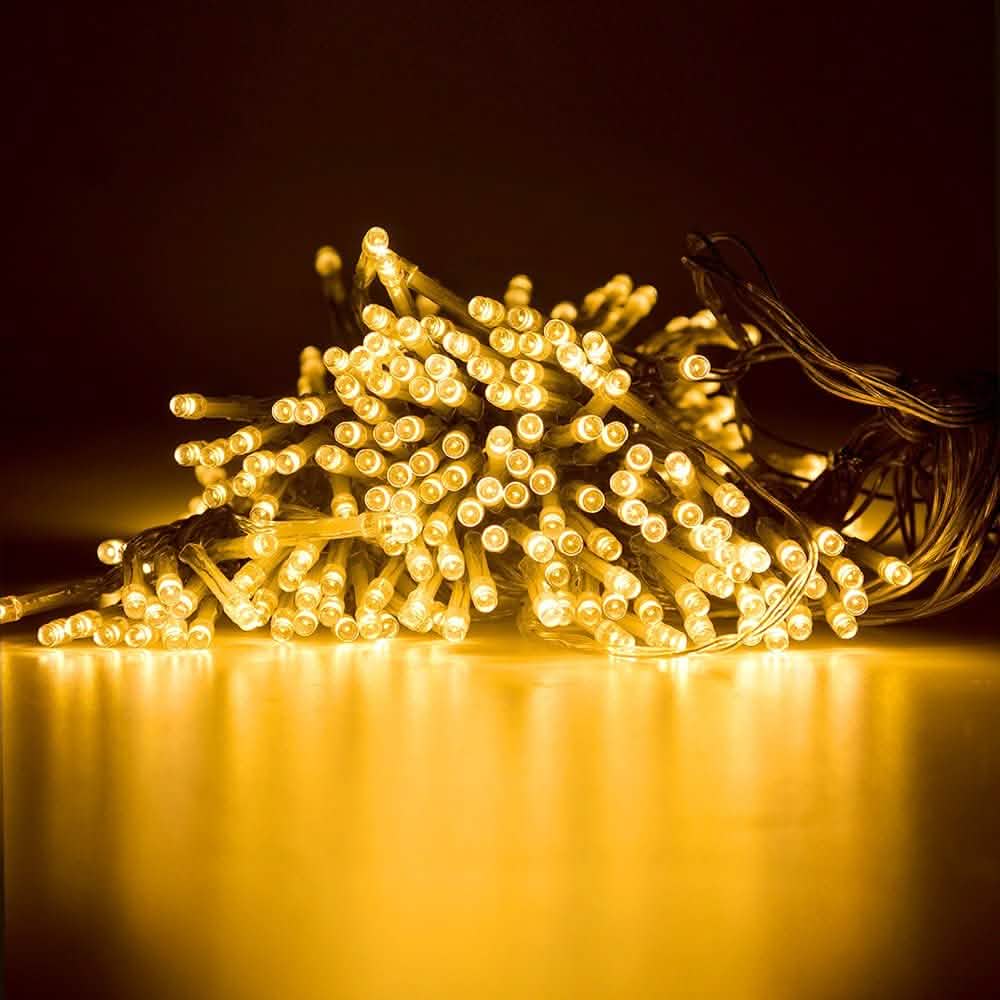 300LED Lichterkette warmweiß Vorhang Lichterkette mit Sternen