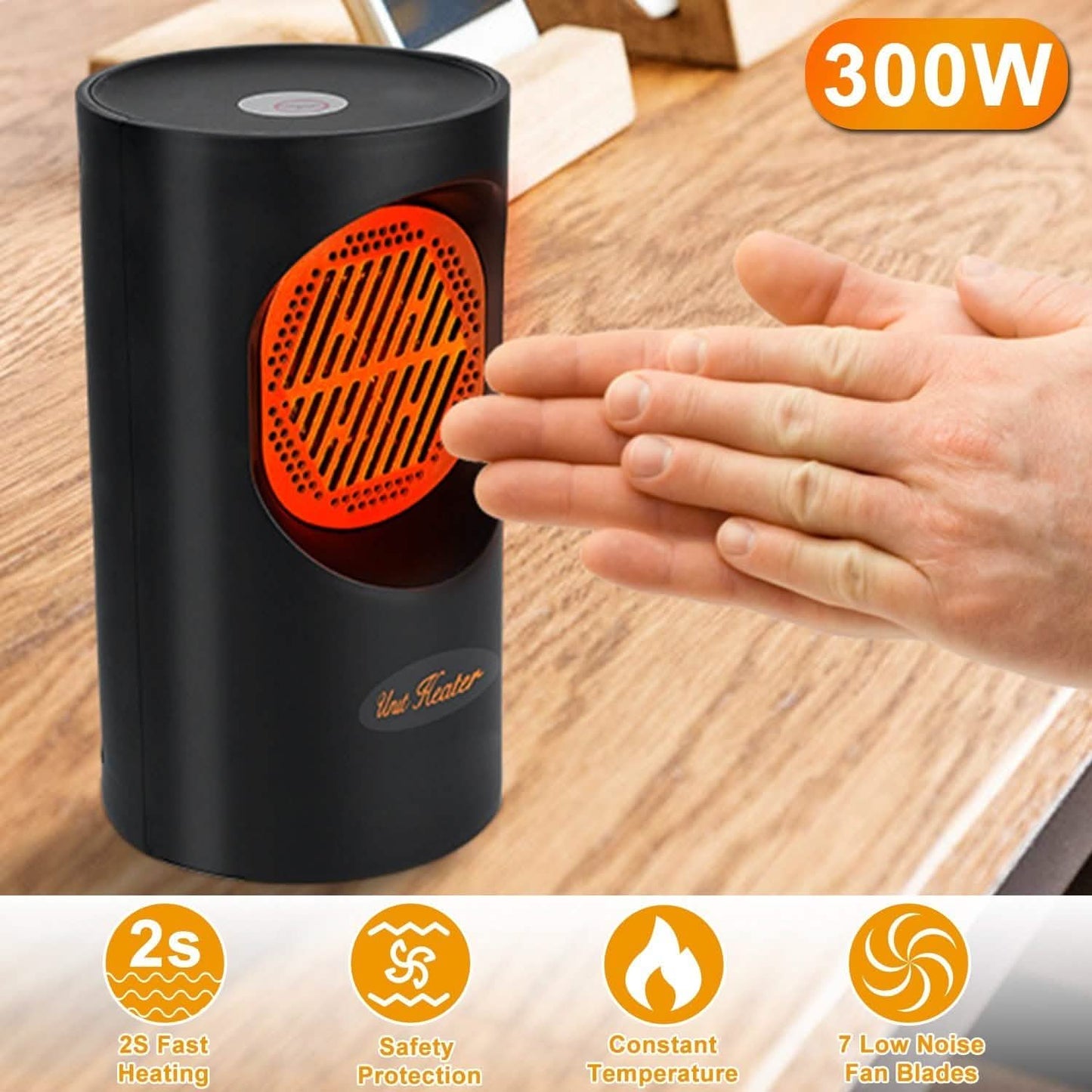 300W Tragbarer elektrischer Mini-Heizer