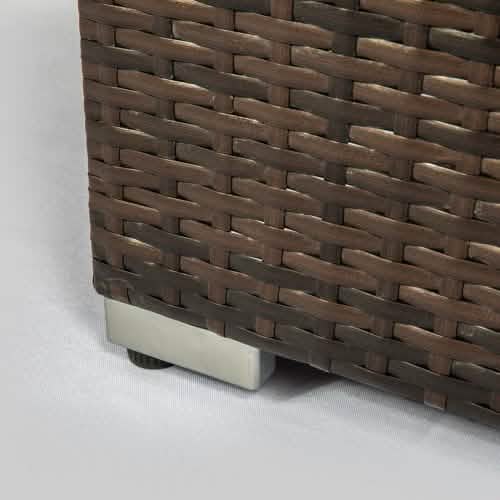 32 Zoll Outdoor Rattan Propan-Gas-Feuertisch mit Fliesen-Tischplatte