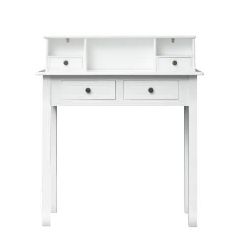 32" Sekretär aus Holz Schlafzimmer Kleine Kommode mit 4 Schubladen