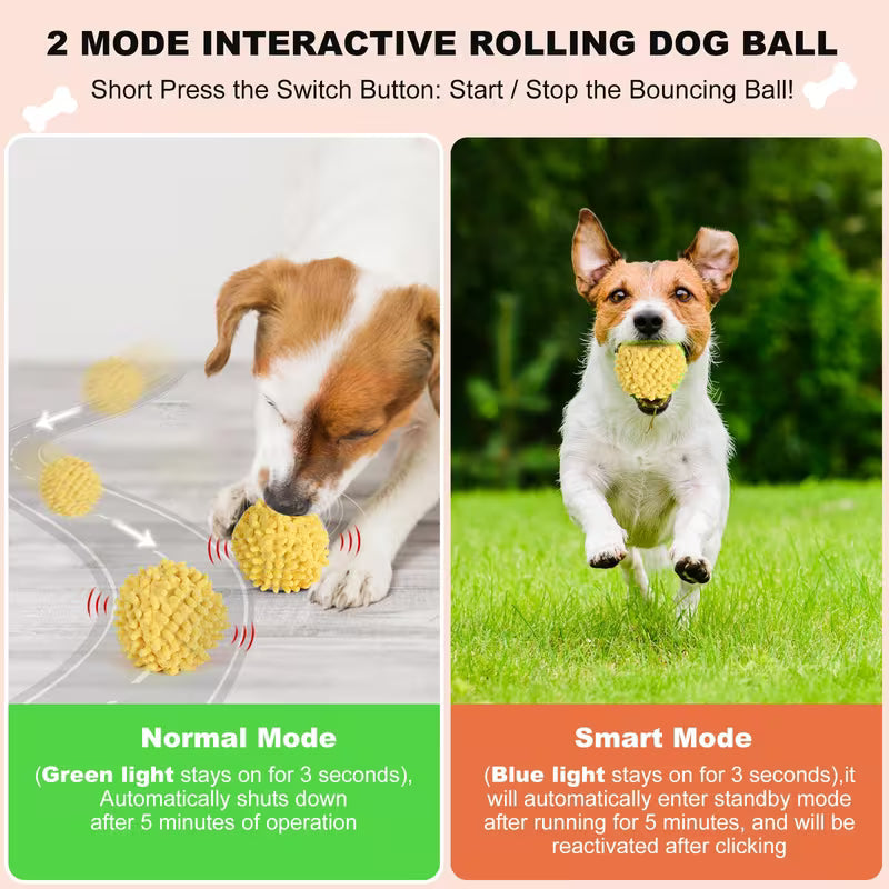 Intelligenter Roll- und Springtierball – Bewegungsaktiviert