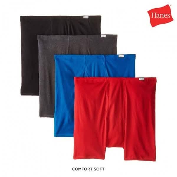 4er-Pack: Hanes Boxershorts aus 100 % Baumwolle – Größe: S