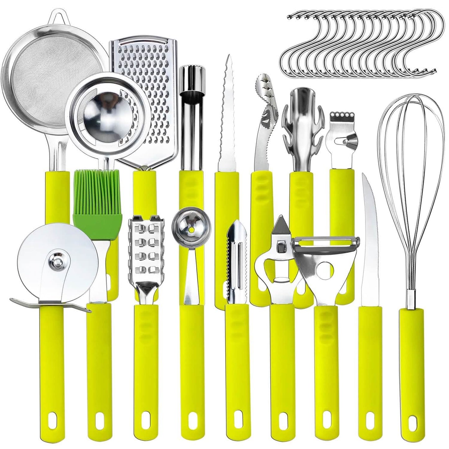 34-teiliges Set: Küchenhelfer-Set aus Edelstahl