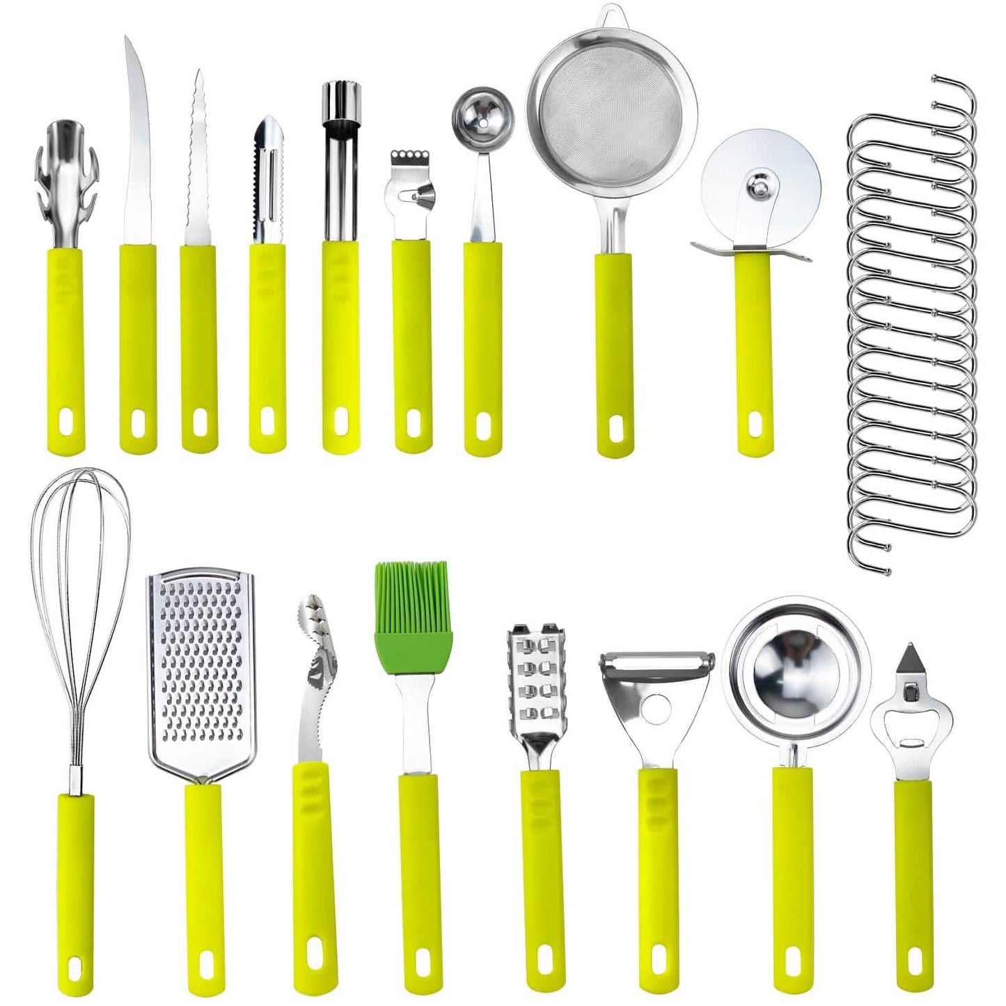 34-teiliges Set: Küchenhelfer-Set aus Edelstahl