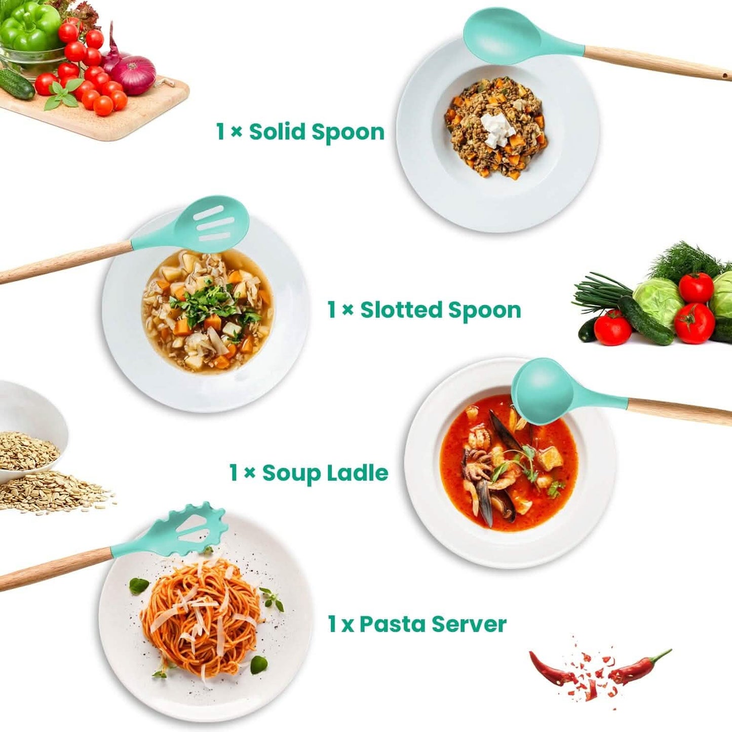 35-teilig: Küchenutensilien-Set