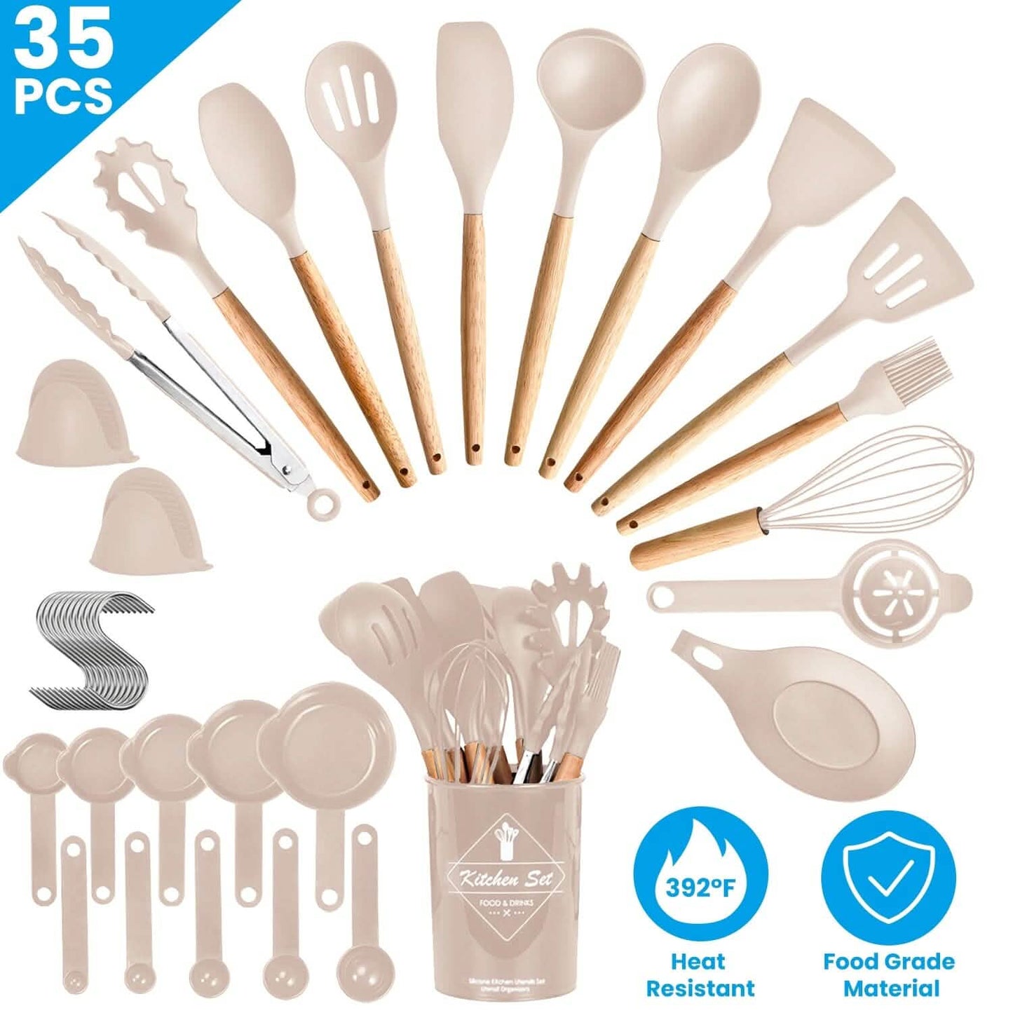 35-teilig: Küchenutensilien-Set