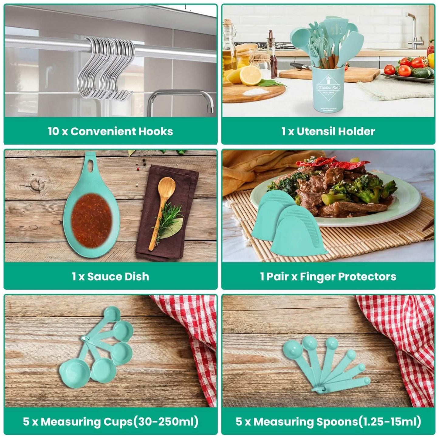 35-teilig: Küchenutensilien-Set